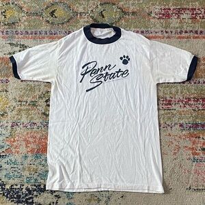 Vintage Penn State University Nittany Lions NCAA College 1980s Ringer Tshirt